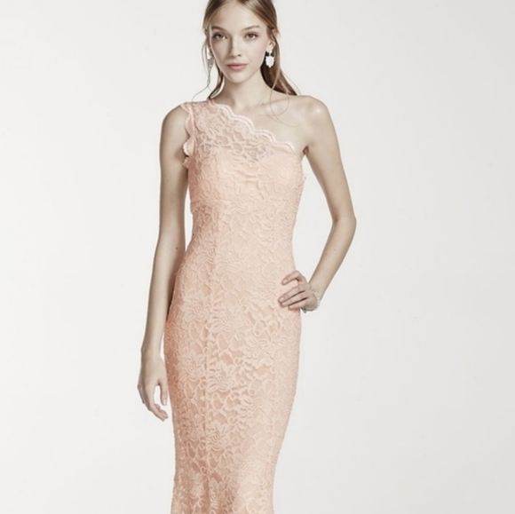 Morgan & Co. Dresses & Skirts - NWT! GORGEOUS ONE SHOULDER ILLUSION BLUSH DRESS